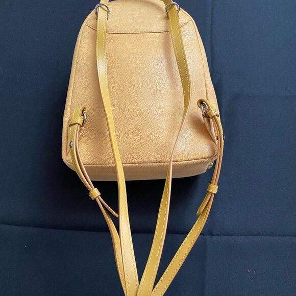 STELLA MCCARTNEY Mini Shaggy Deer Falabella Backpack Mustard Yellow main image 5